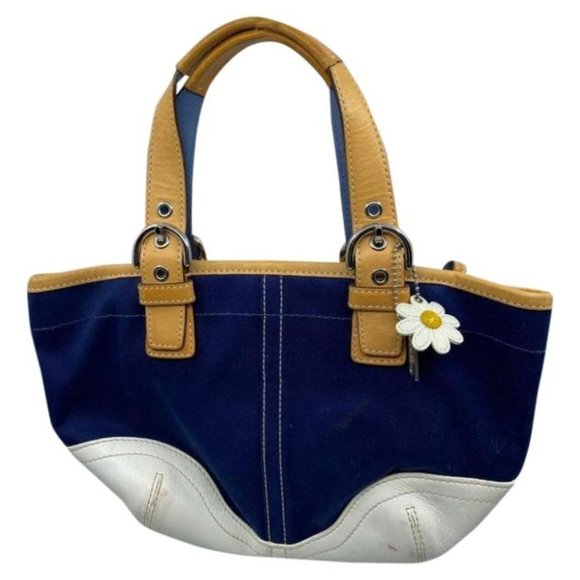 Coach Handbags - Coach Blue White Small Women's Tote Bag